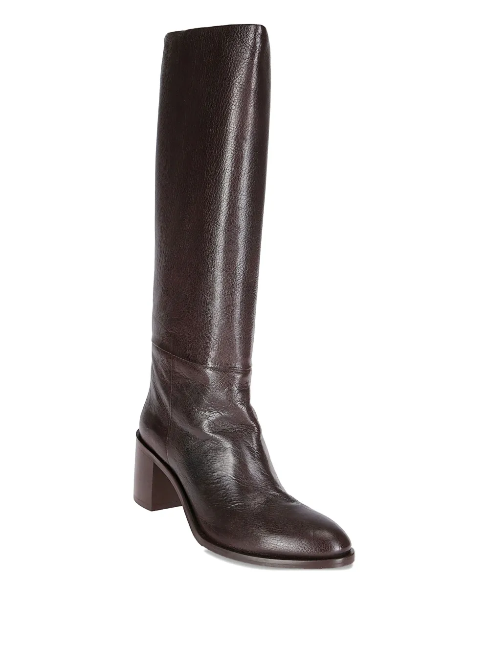 P.A.R.O.S.H. leather block-heel boots Brown