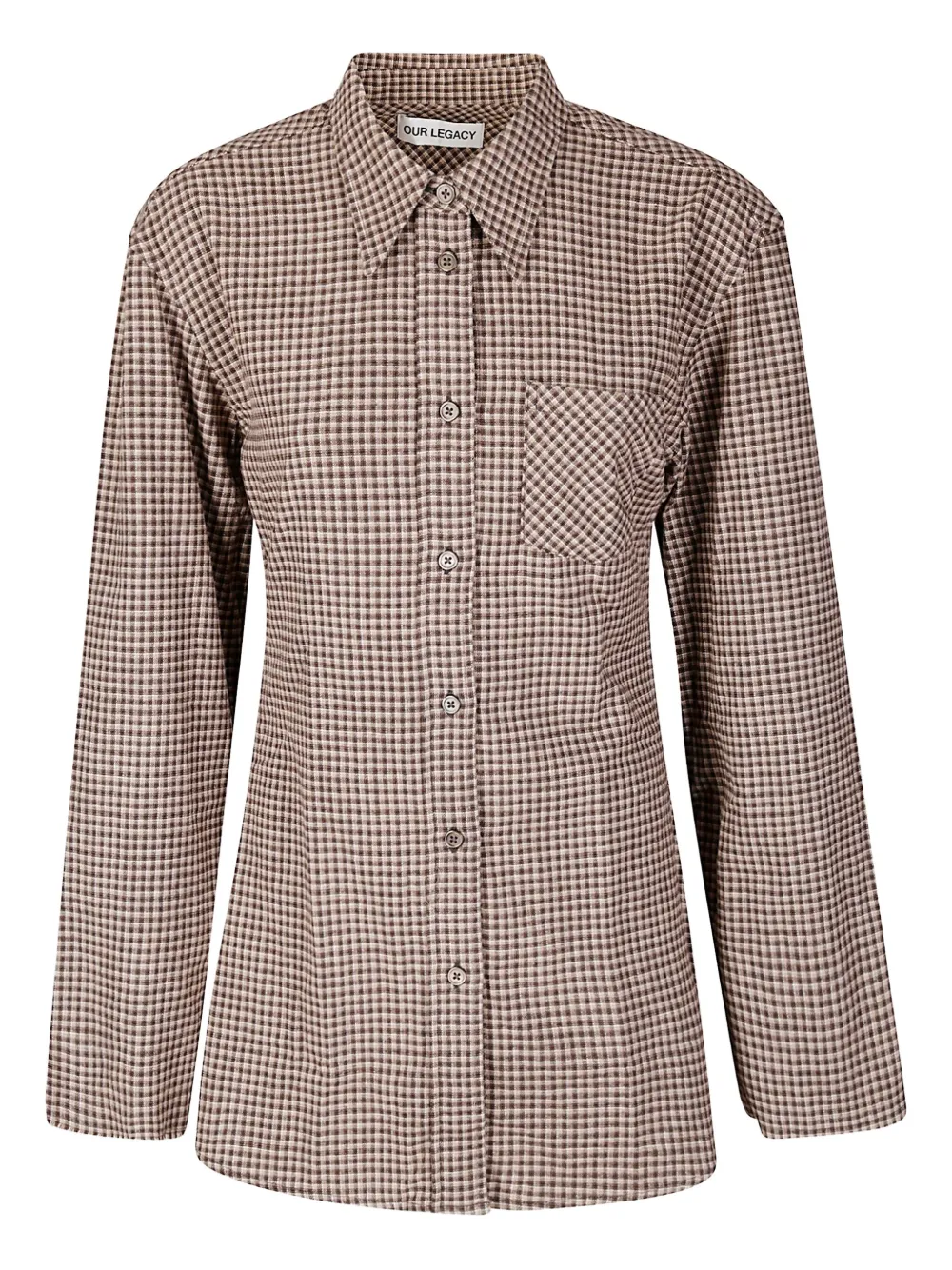 OUR LEGACY Daisy gingham check shirt | Neutrals | Image 1