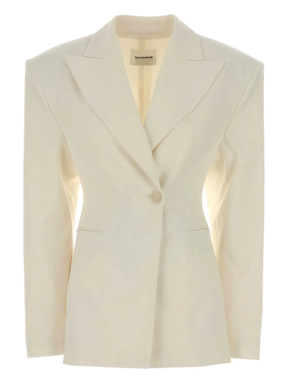THE ANDAMANE padded-shoulders blazer | Neutrals | Image 1
