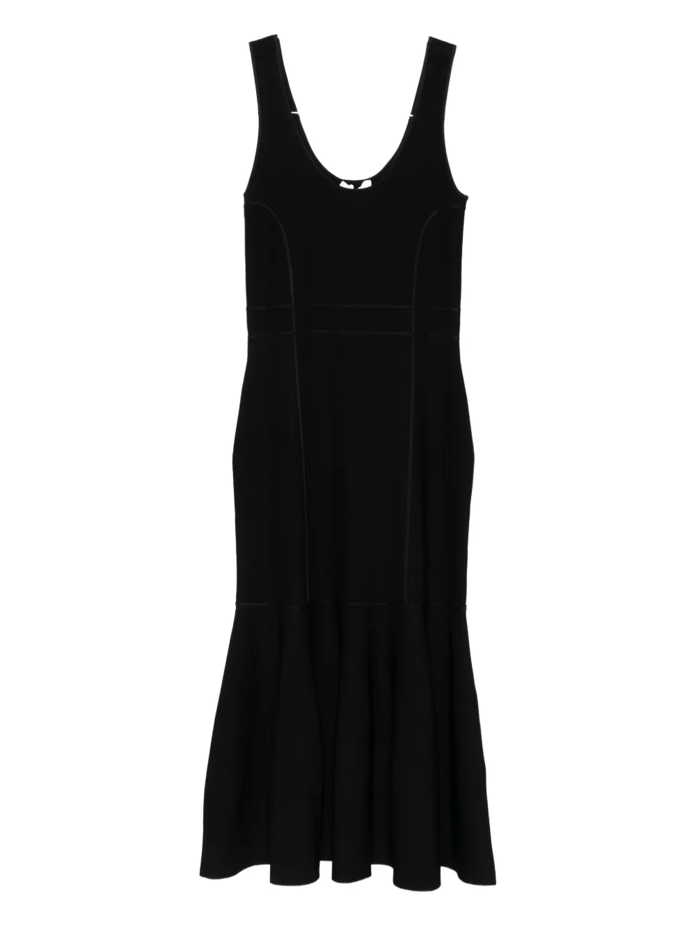 Zimmermann Godet Seamed Dress In Black