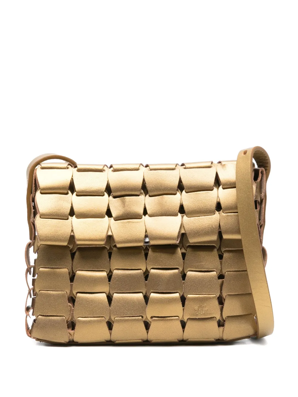 DRAGON DIFFUSION woven leather shoulder bag | Gold | Image 1