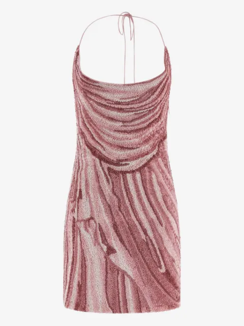 Balmain Neckholder-Minikleid mit Pailletten