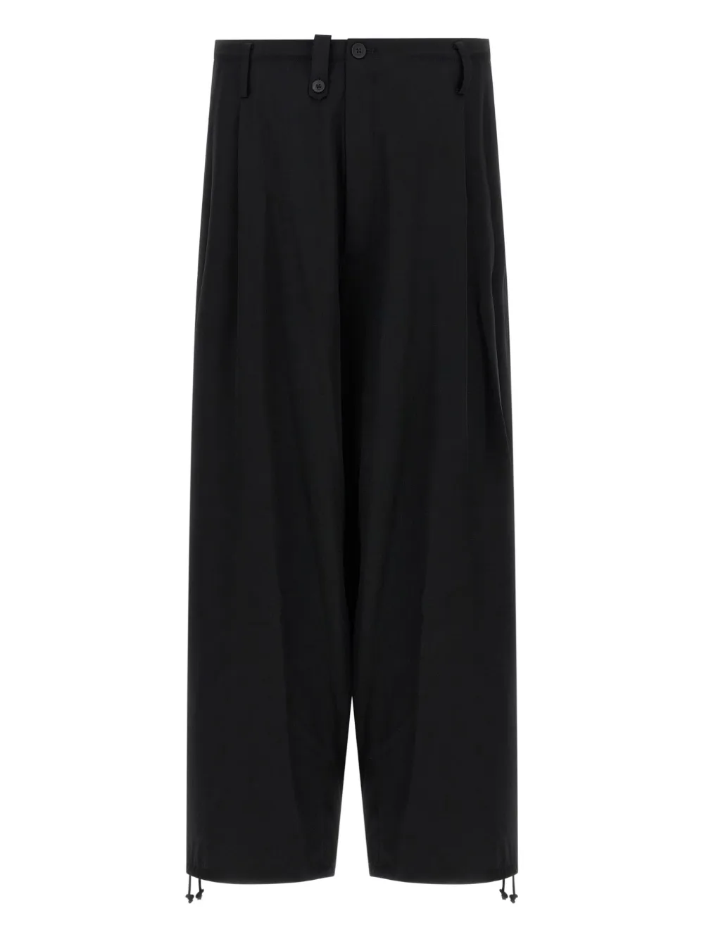 Yohji Yamamoto pleated drawstring trousers | Black | Image 1