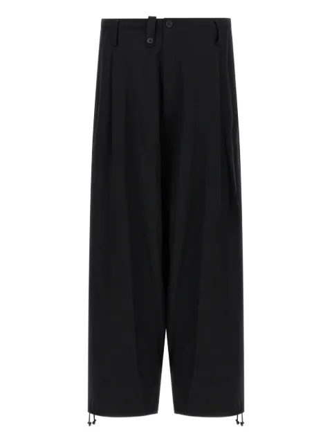 Yohji Yamamoto pantalon plissé à lien de resserrage