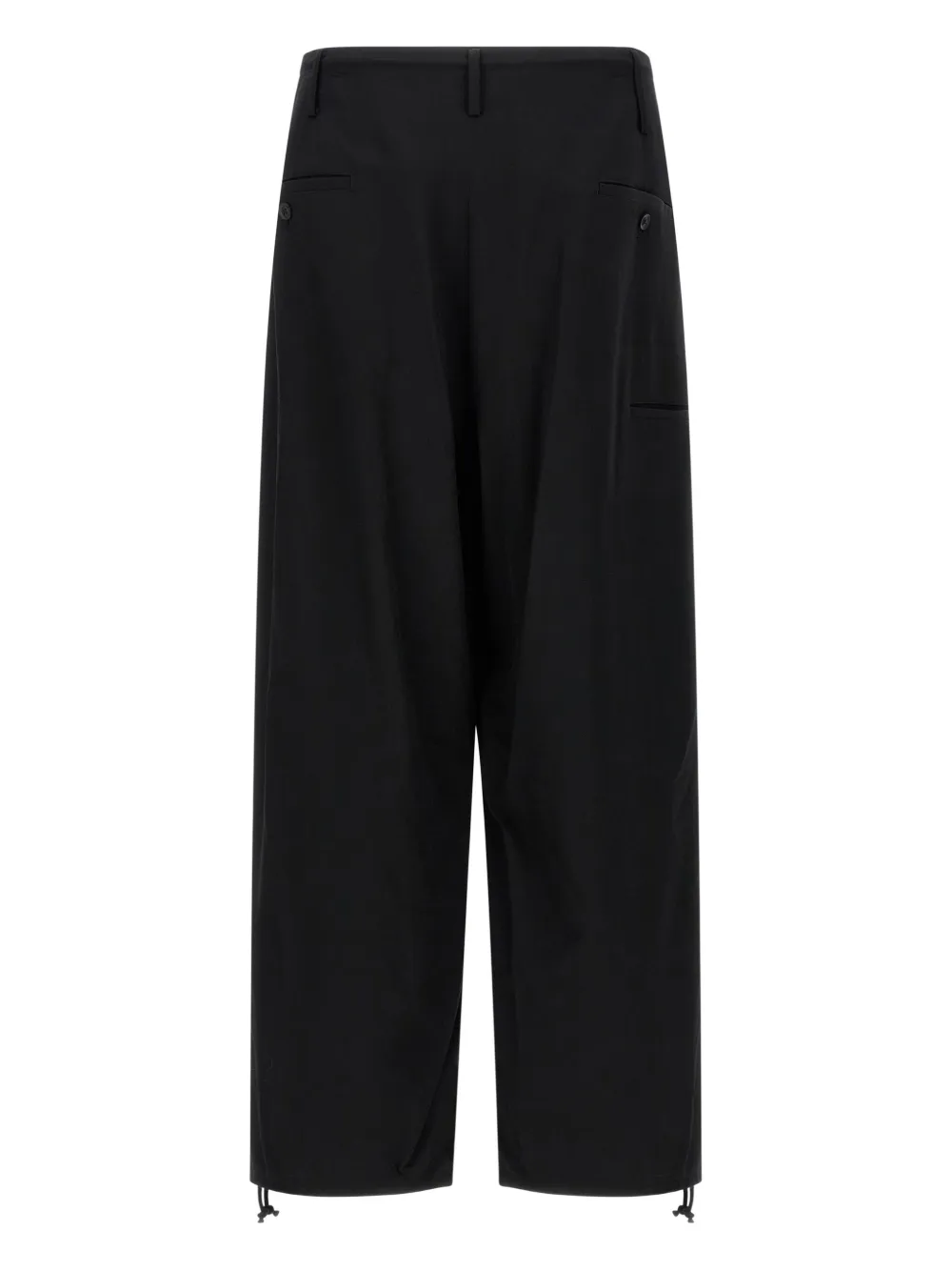 Yohji Yamamoto Broek met trekkoord - Zwart