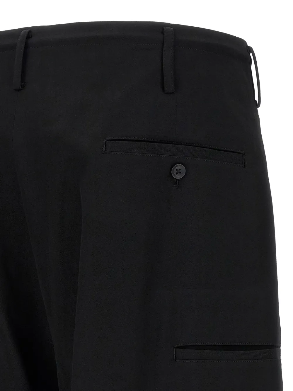 Yohji Yamamoto Tailored Trousers With Pleated Front And Pockets In Black