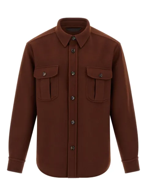 Brioni button-cuffed shirt jacket