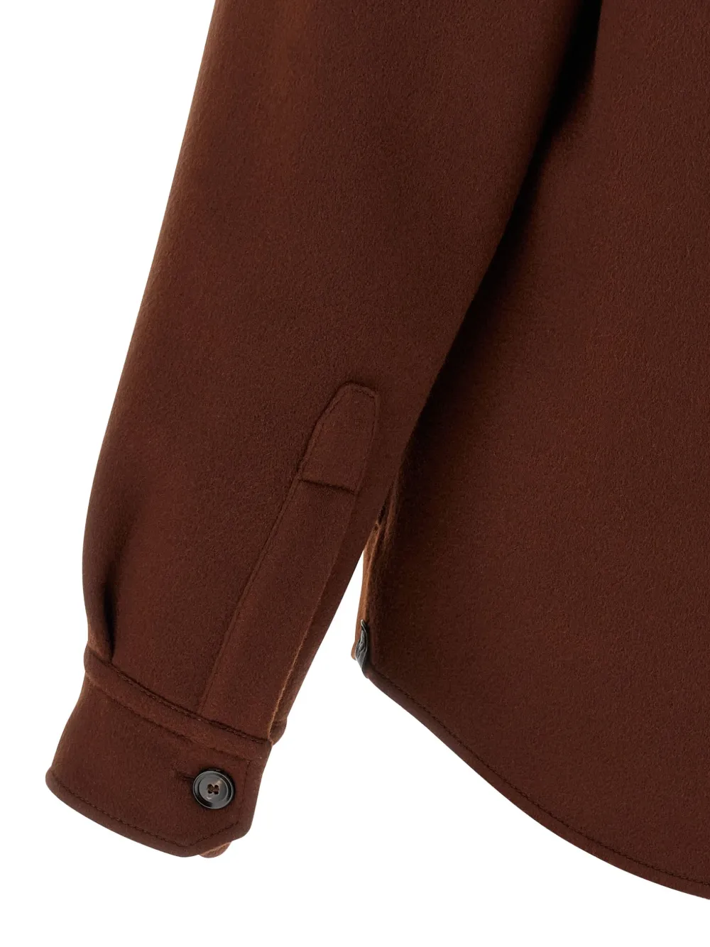 Brioni Wool-cashmere Vagabond Overshirt In Brown