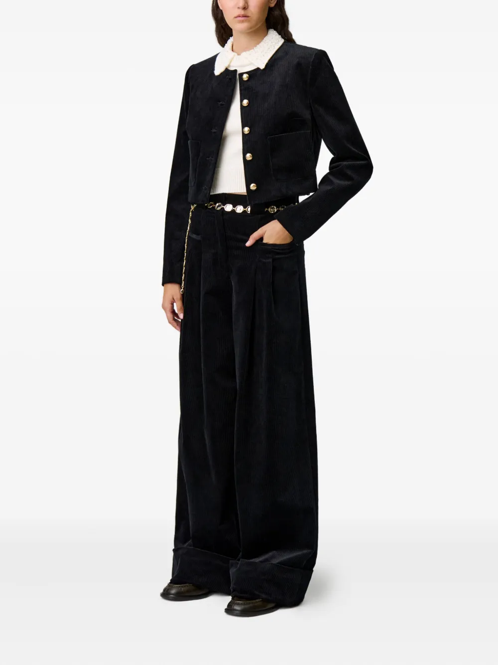 Cropped Corduroy Jacket