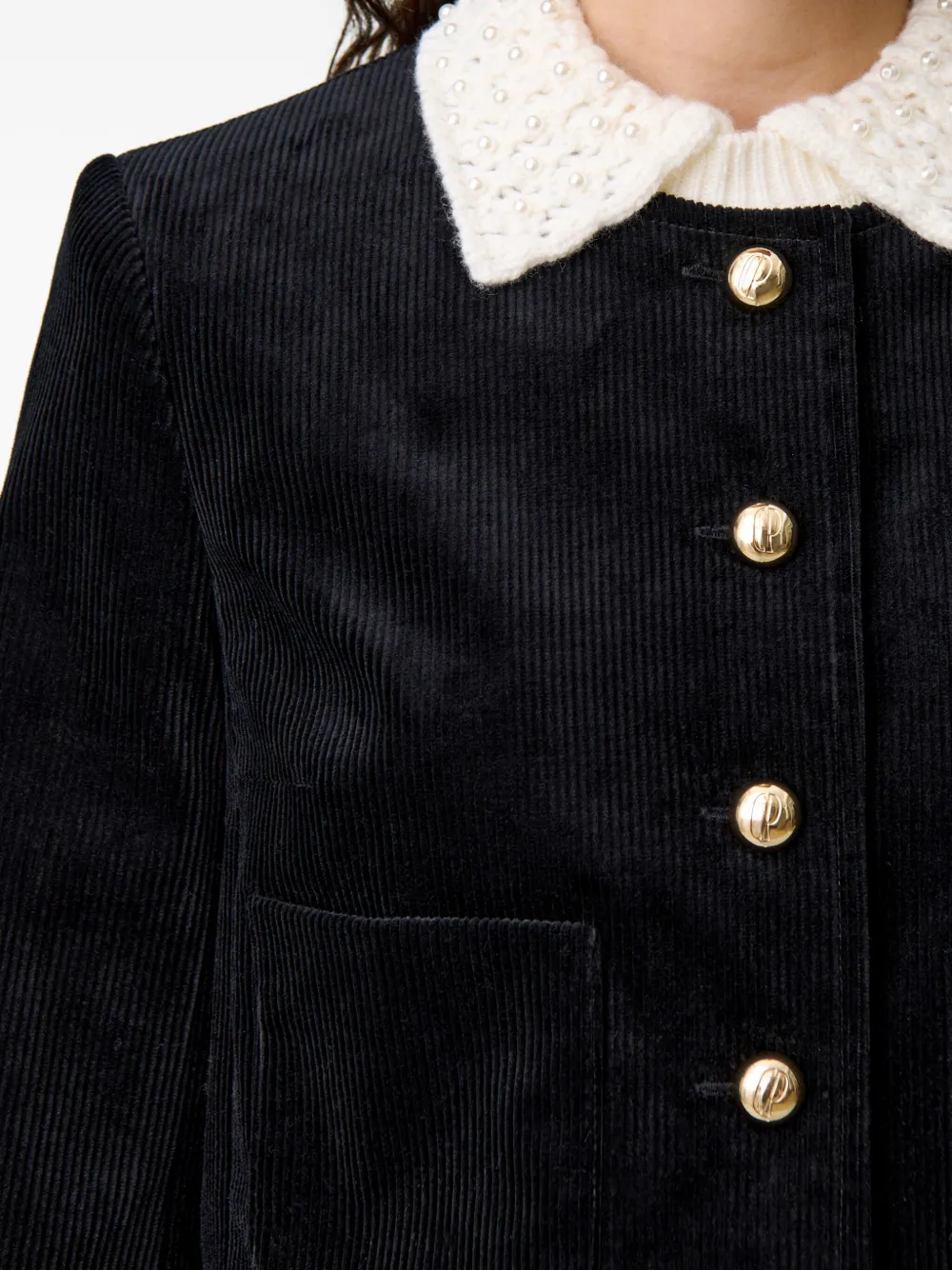 Cropped Corduroy Jacket