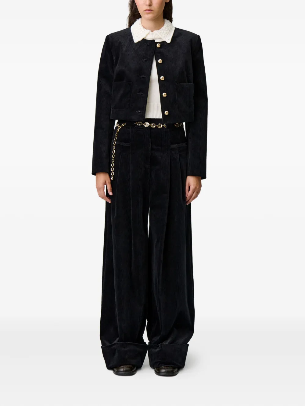 Cropped Corduroy Jacket