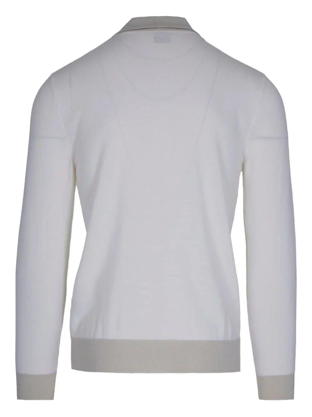 Eleventy polo-collar wool sweater - Wit