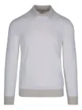 Eleventy polo-collar wool sweater - White