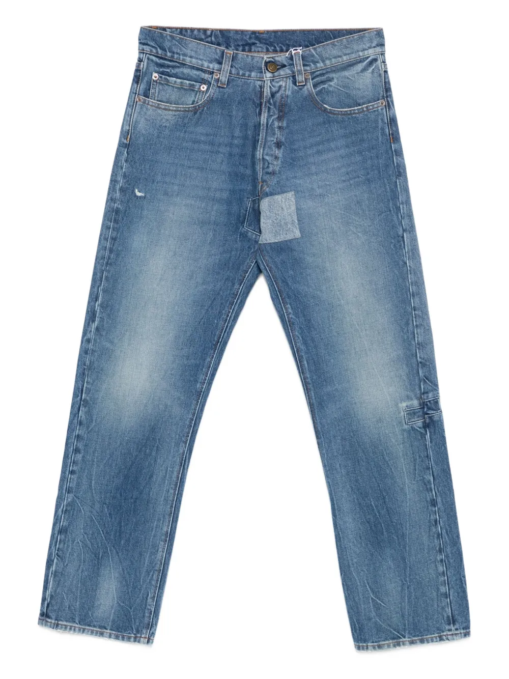 Maison Margiela Whiskering-effect Jeans In Blue