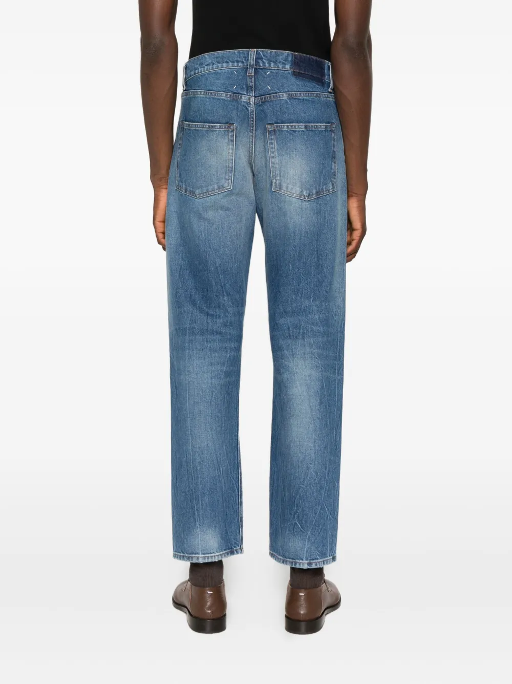 Maison Margiela Whiskering-effect Jeans In Blue