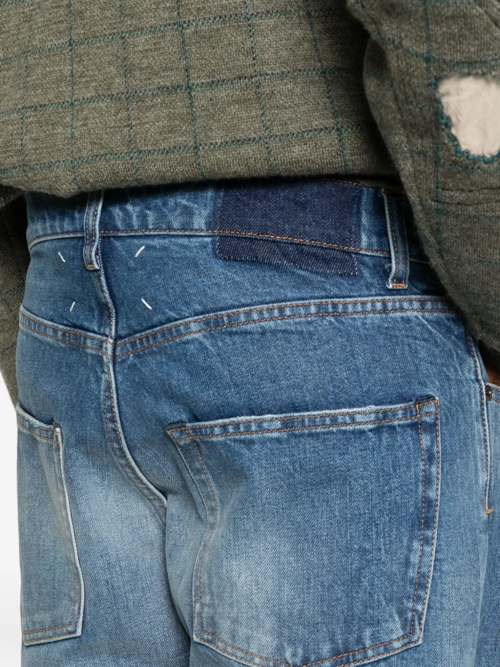 Maison Margiela Whiskering-effect Jeans In Blue