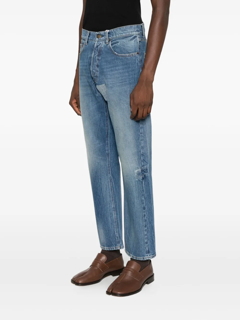 Maison Margiela Whiskering-effect Jeans In Blue