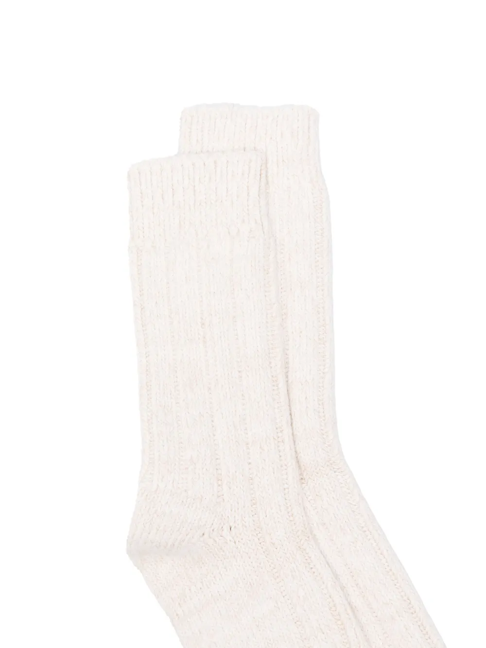 Birkenstock Ribgebreide sokken Wit