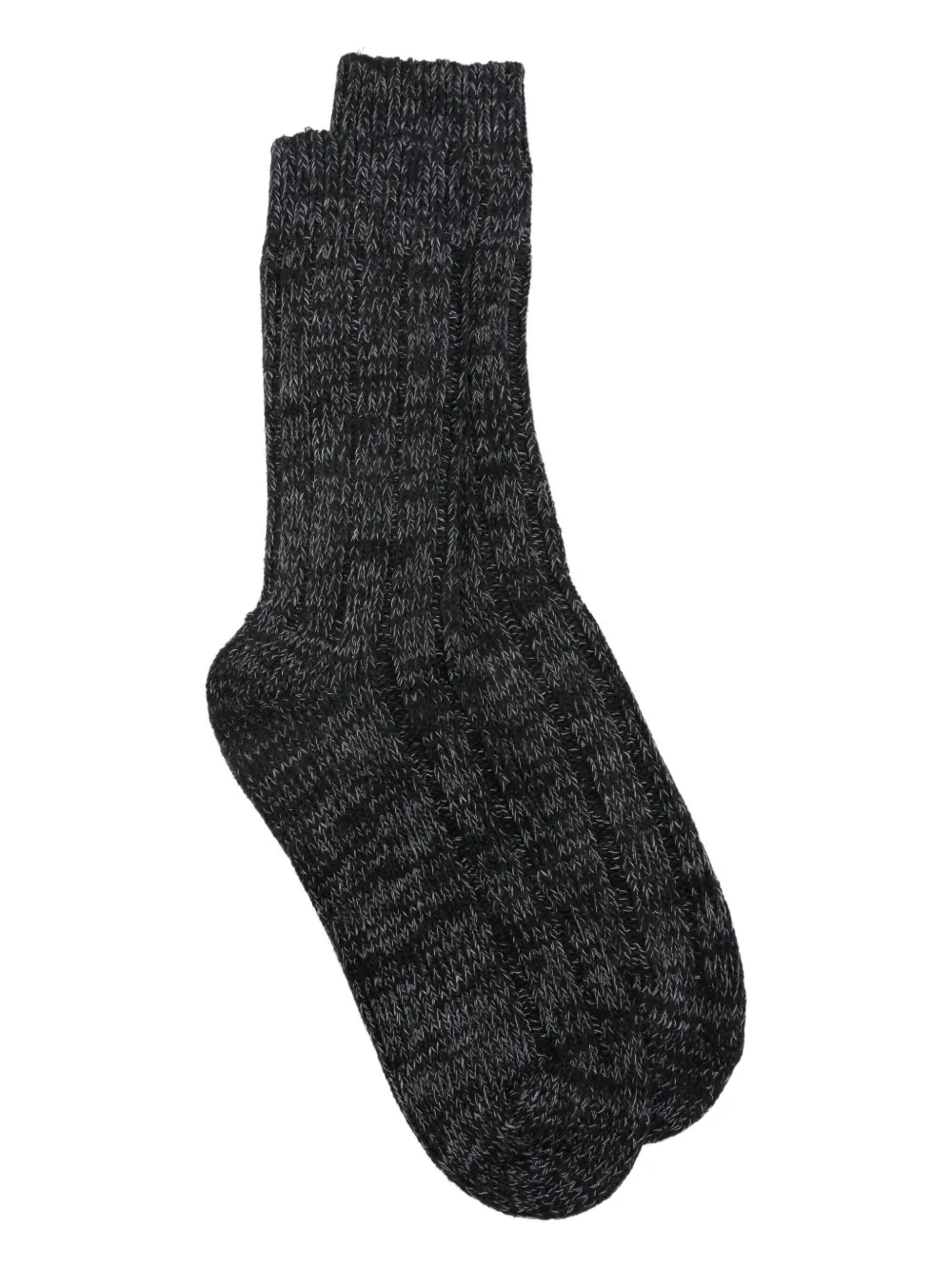 Birkenstock Mélange-effect Socks In Black