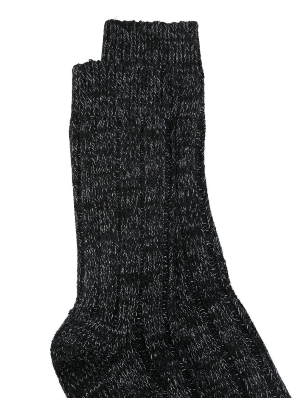 Birkenstock Mélange-effect Socks In Black