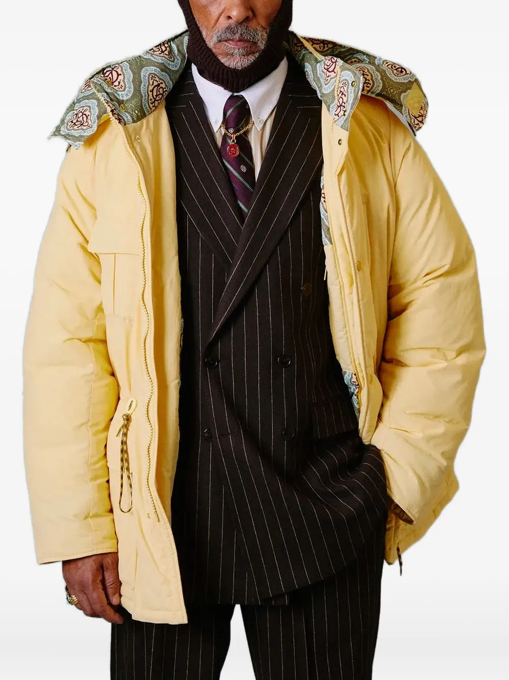 Drôle De Monsieur Drôle parka met capuchon Geel