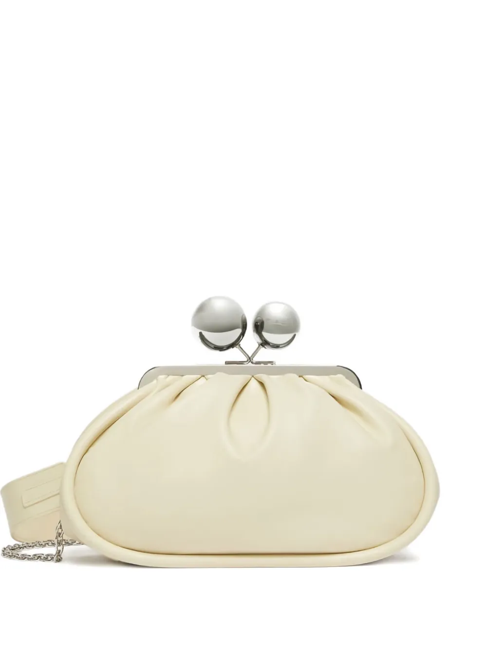 Weekend Max Mara small Milvanew pleated ball-embellished clush bag | Neutrals | Image 1