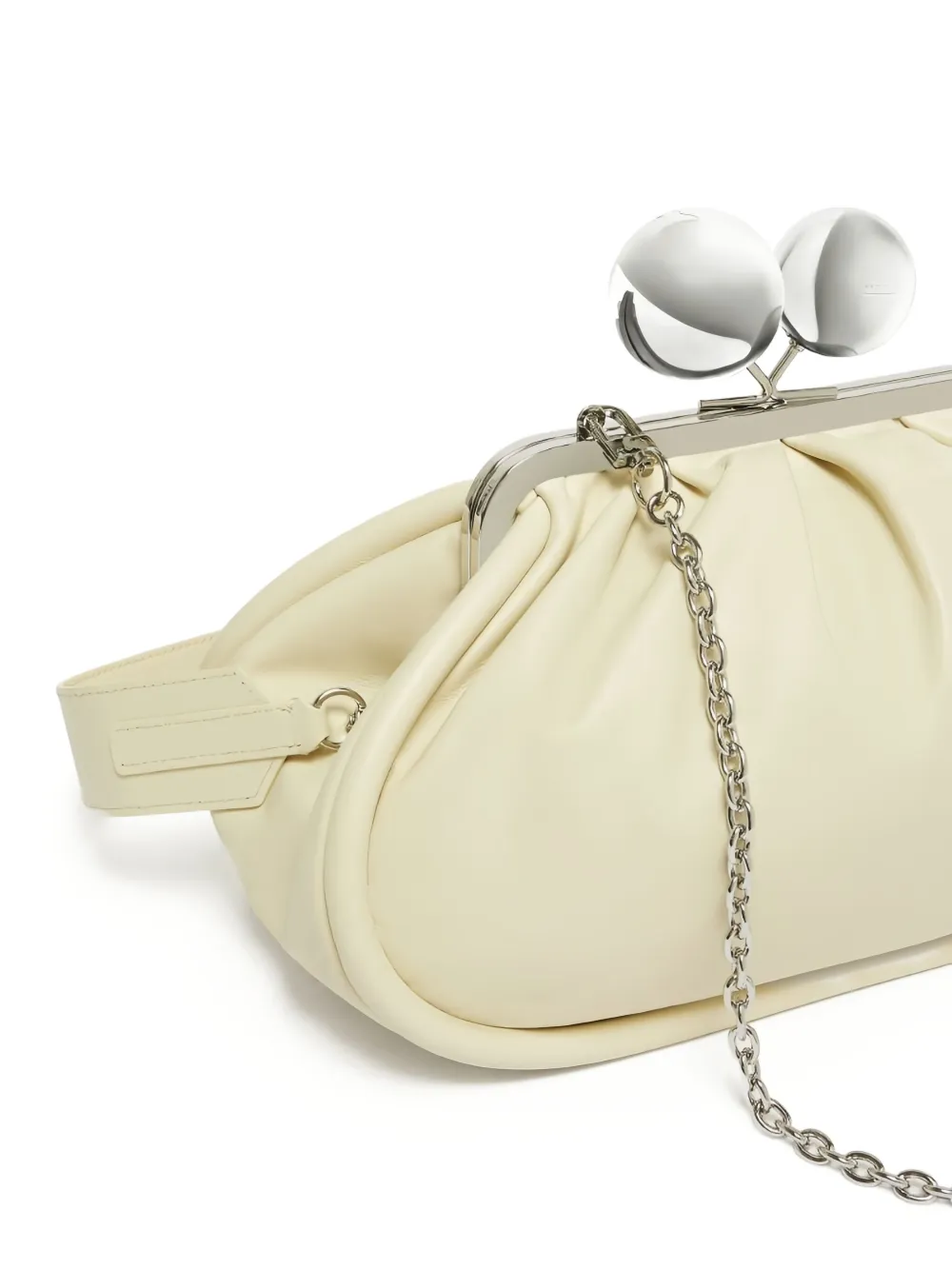 Weekend Max Mara Kleine Milvanew clutch verfraaid met bal en plooien Beige