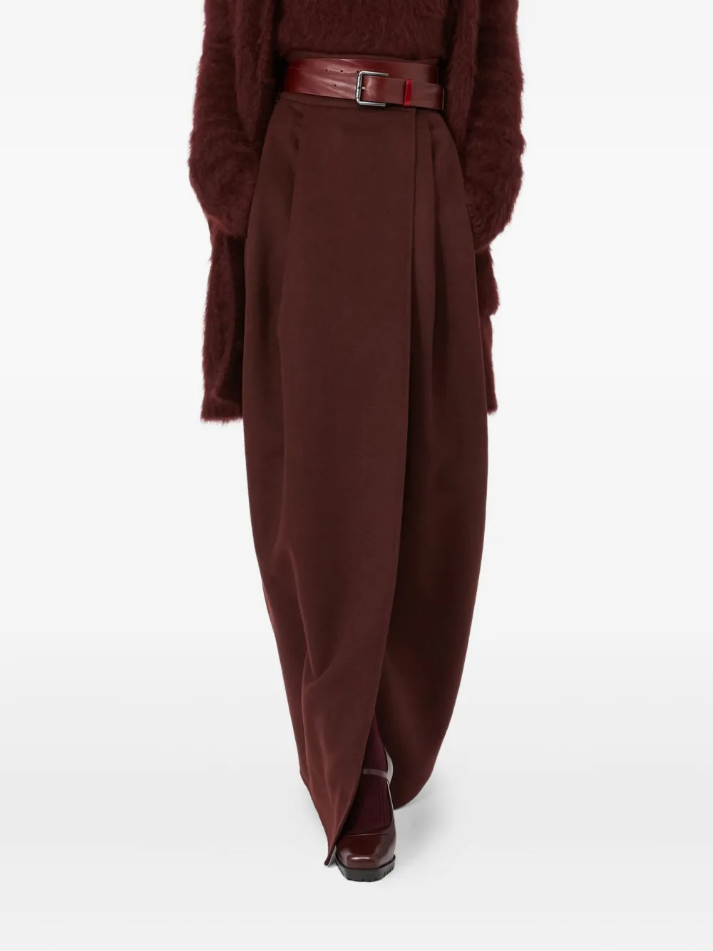 Max Mara pleated wrap skirt | Red | Image 1