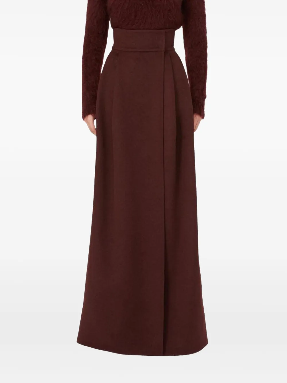 Max Mara Gewikkelde plooirok Rood