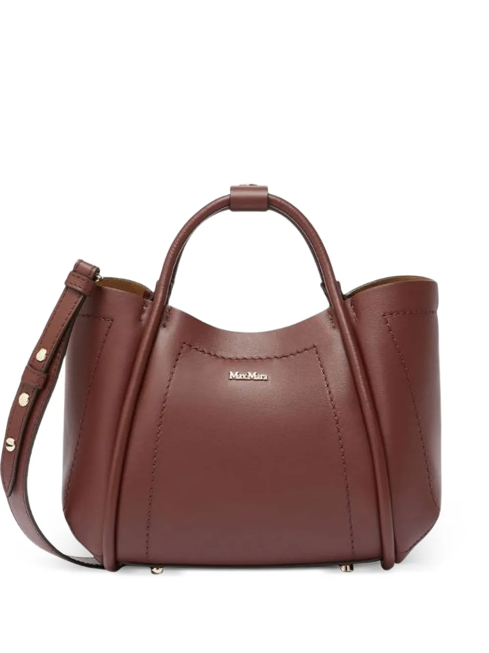 Max Mara curved-top leather handbag | Red | Image 1