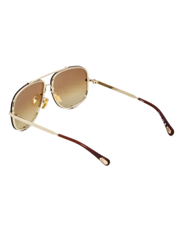 Chloé Eyewear グラデーション サングラス | ゴールドトーン | FARFETCH JP