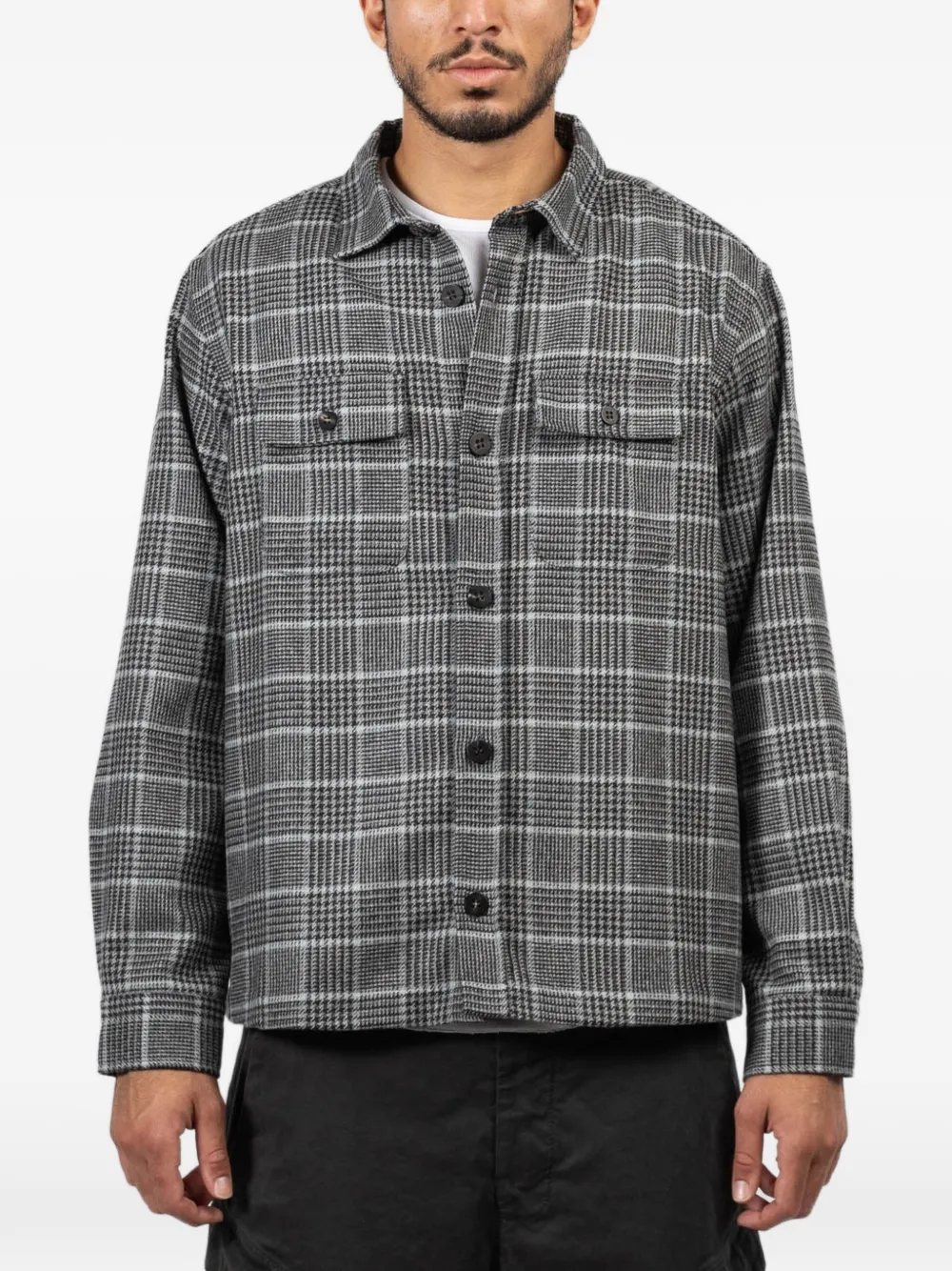 04651/TRIP IN A BAG check pocket shirt - Grigio