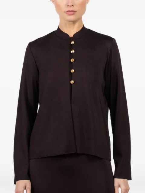 La Galpa top con cuello mao y botones de cristal