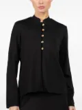 La Galpa mandarin-collar blouse - Black
