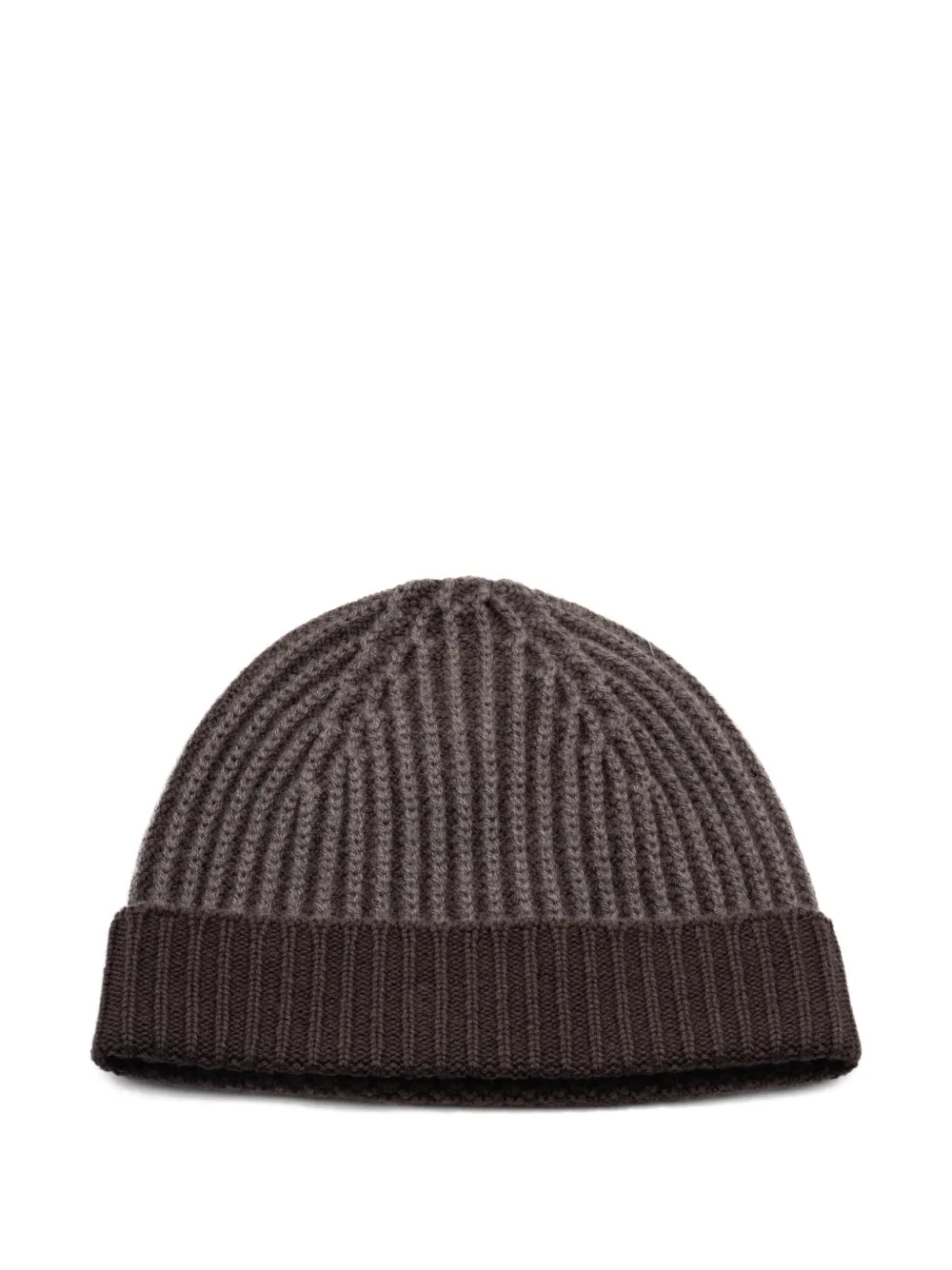 04651/TRIP IN A BAG ribbed wool beanie hat - Marrone