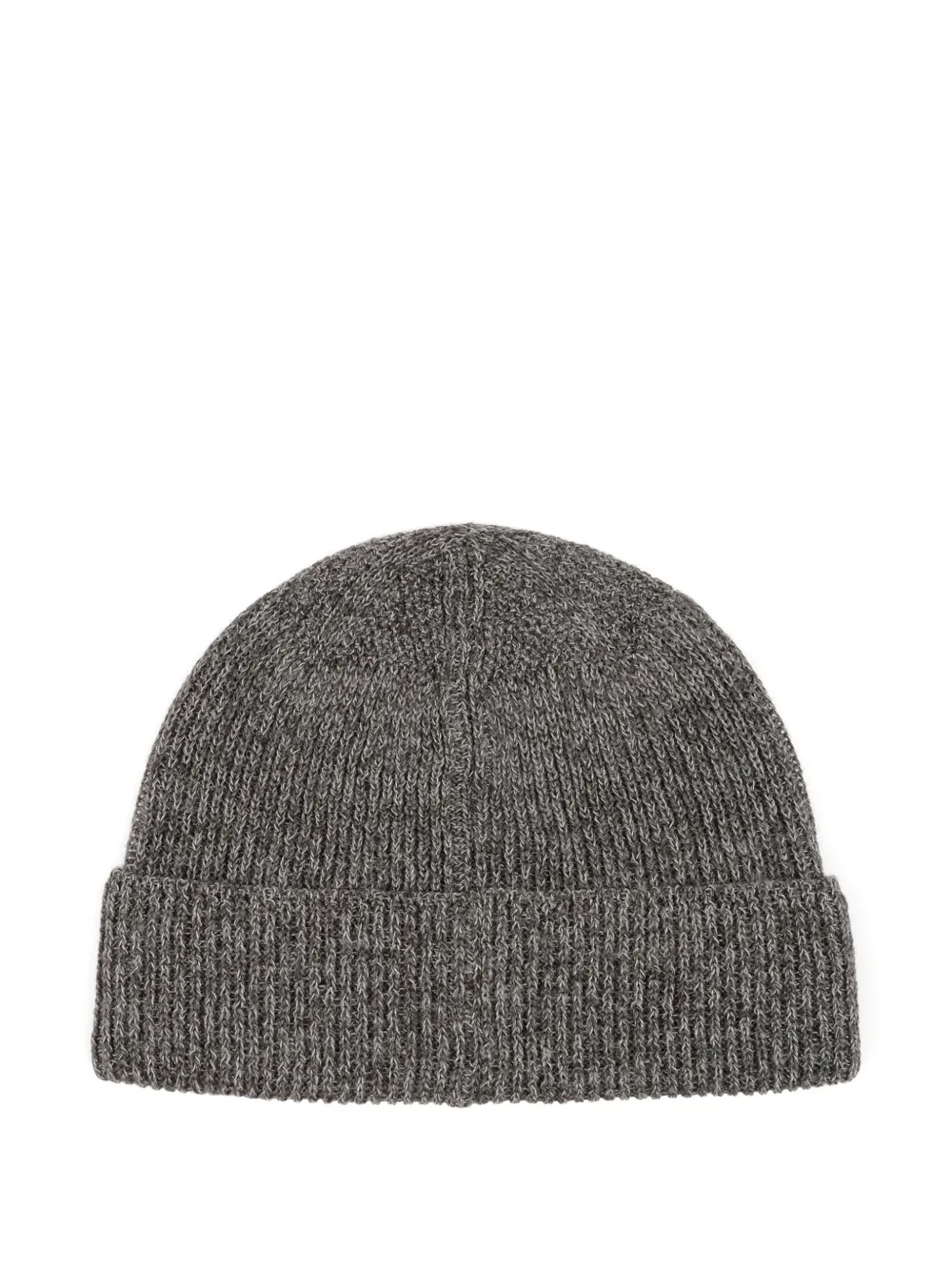 Stone Island ribbed logo-patch beanie - Grijs