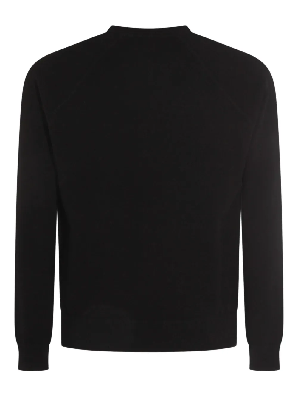 Malo Trui met ronde hals en raglan mouwen - Zwart