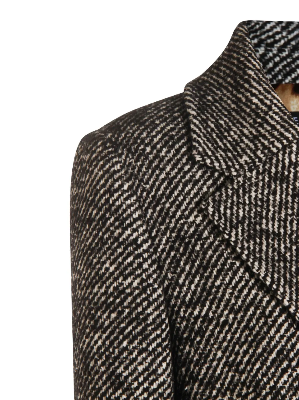 Dolce & Gabbana Tweed jas met visgraatpatroon Zwart
