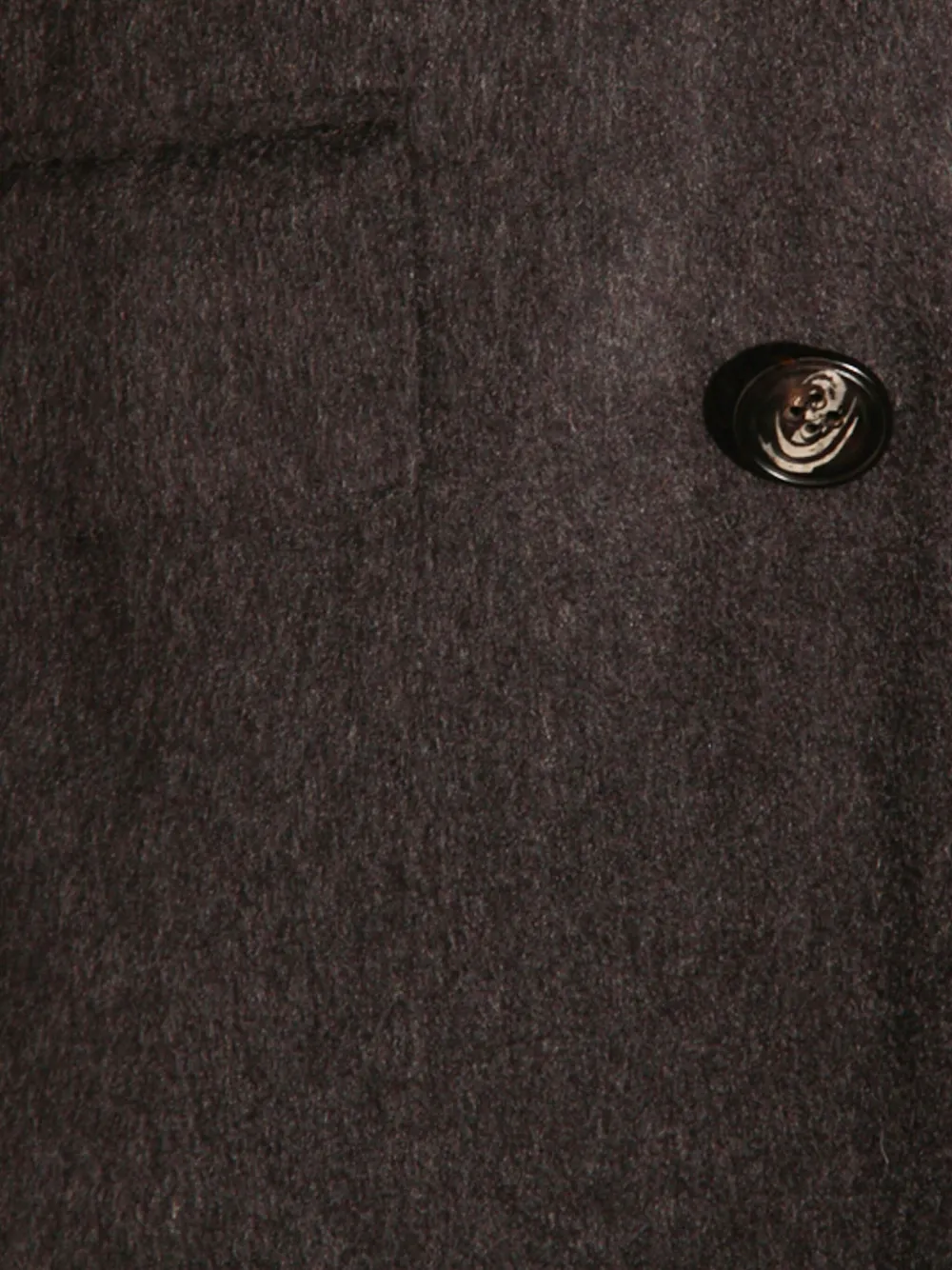 Kiton Kasjmier jas met dubbele rij knopen Zwart