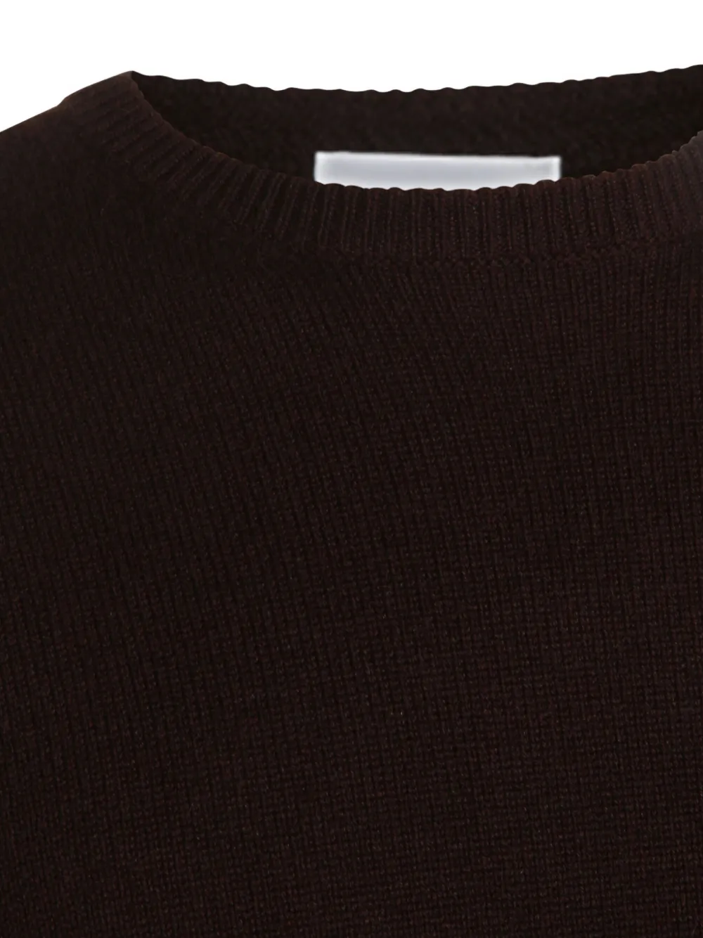 Malo Wollen trui met ronde hals Bruin