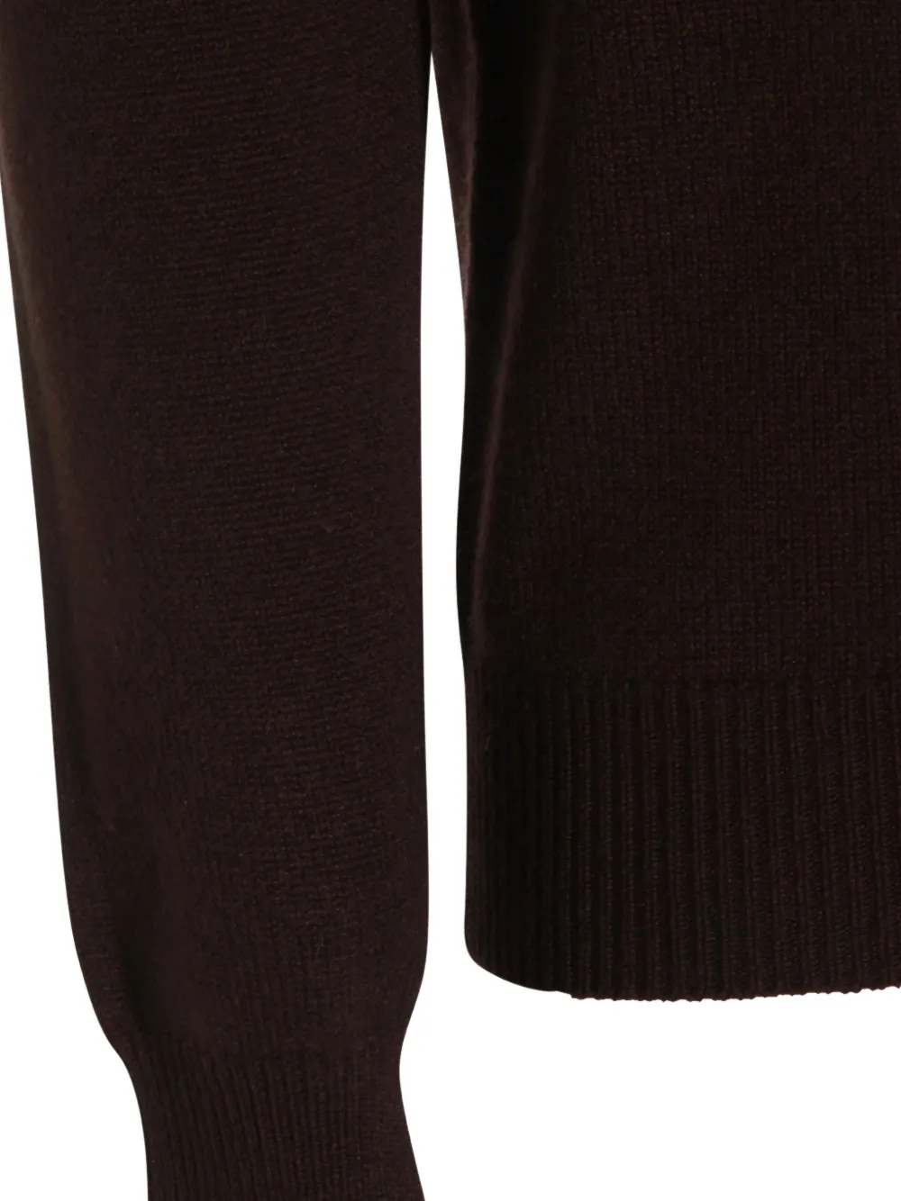 Malo Wollen trui met ronde hals Bruin