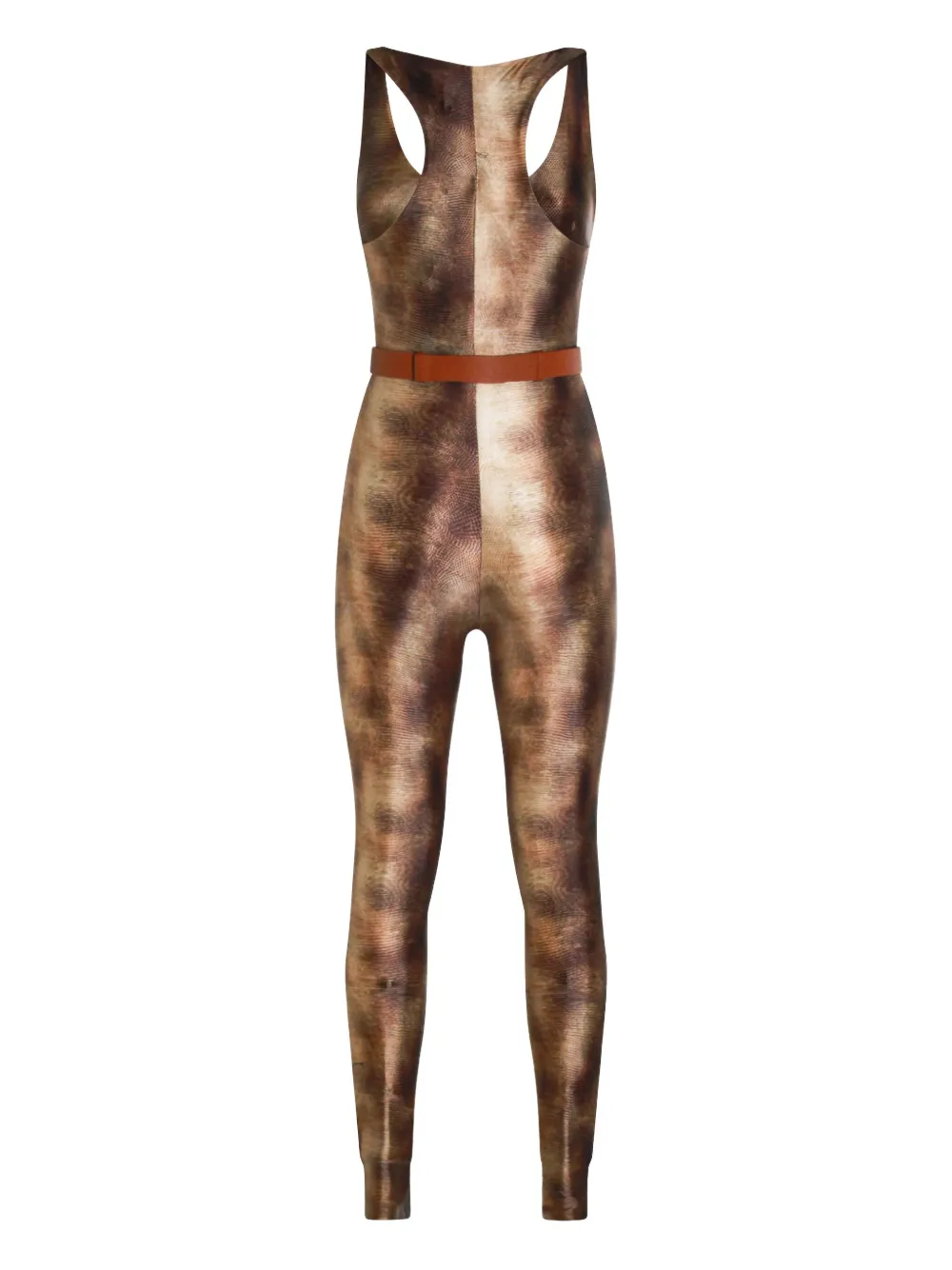 Elisabetta Franchi python-print belted jumpsuit | Full Length | Image 2