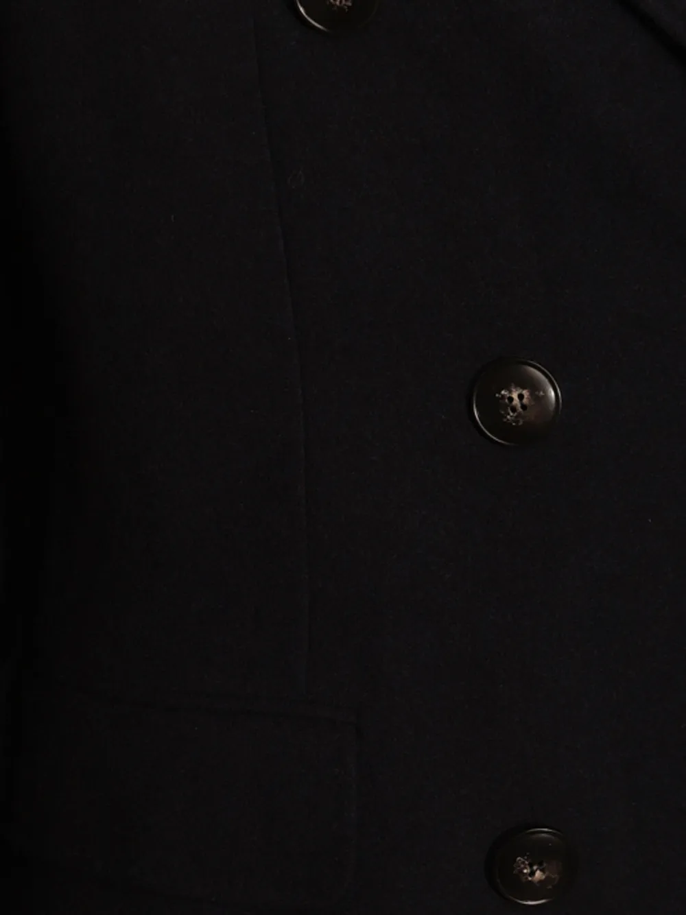 Canali Double-breasted Wool Coat In Black