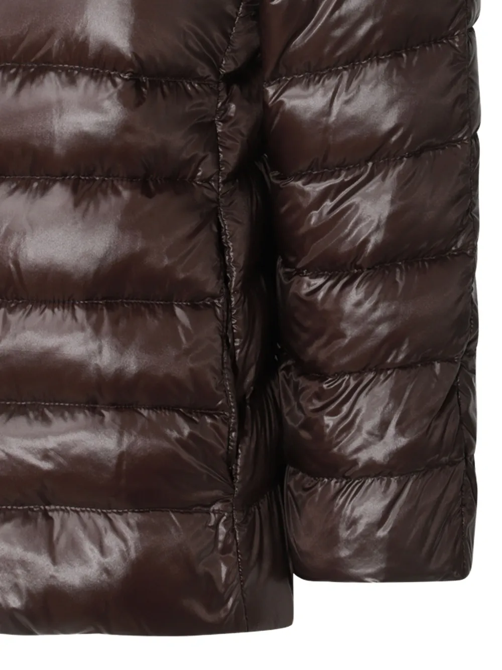 Herno Puffer High-neck Jacket In Brown