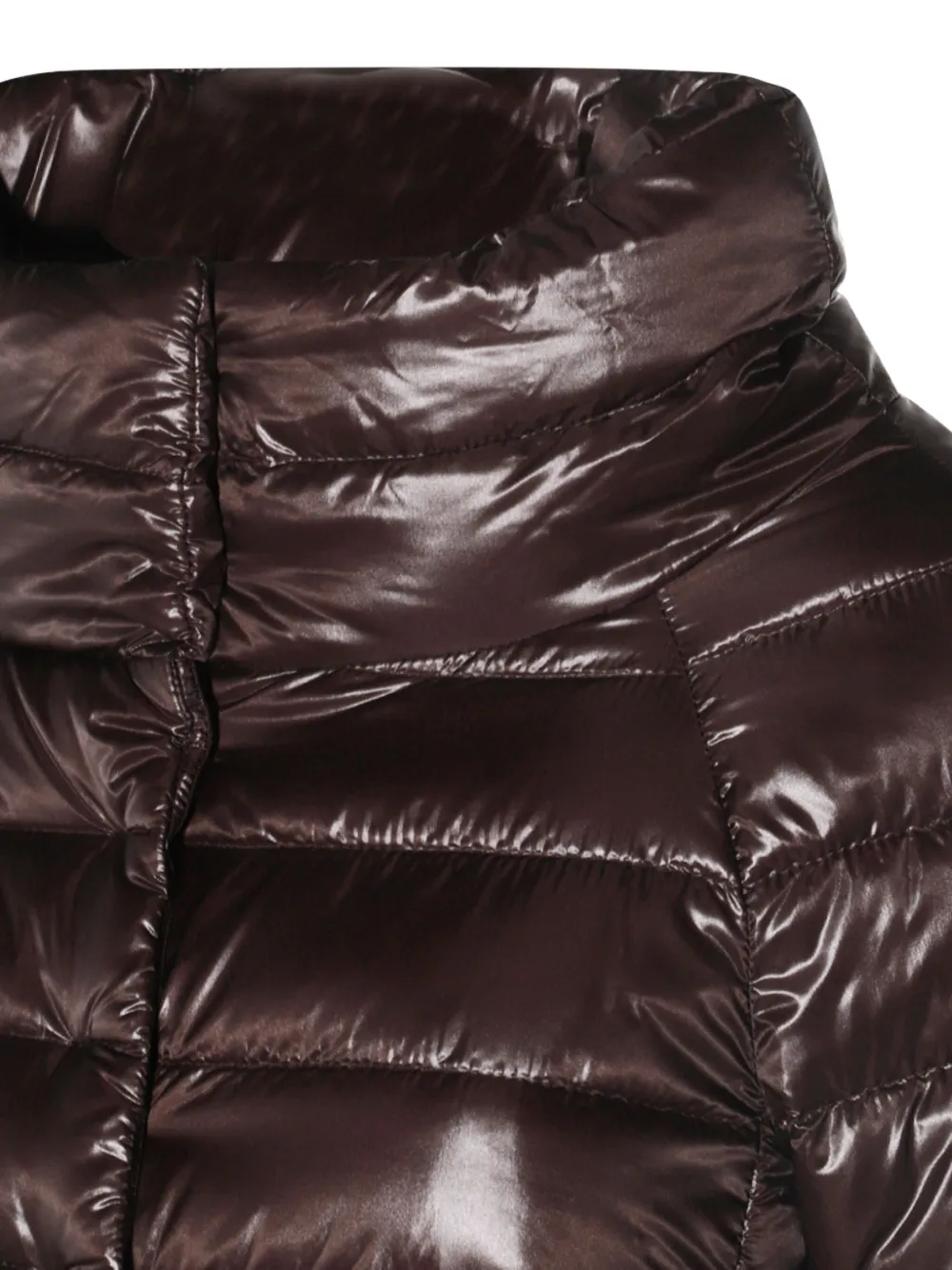 Herno Puffer High-neck Jacket In Brown