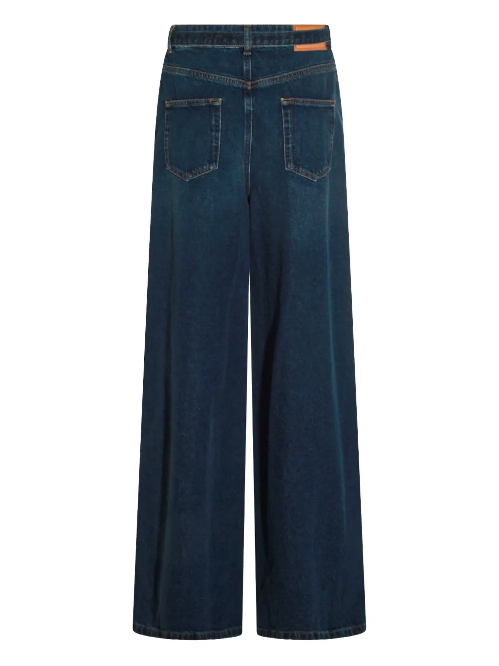 Twinset Wide-leg Cotton Jeans In Blue
