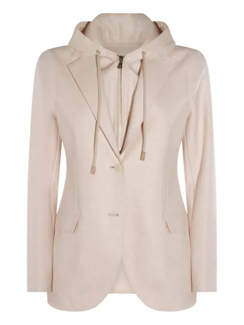 Eleventy hooded single-button jacket