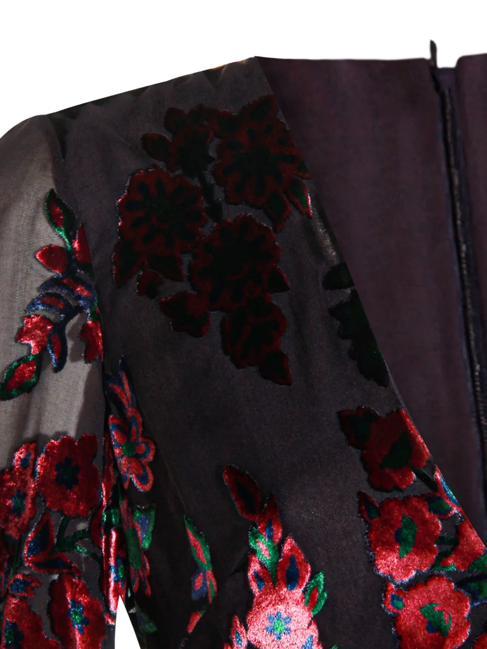 ETRO Fluwelen maxi-jurk met bloemenprint Blauw