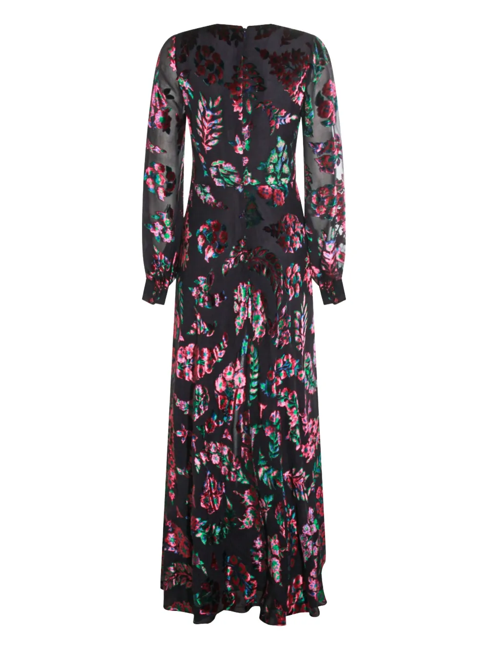 ETRO floral-velvet maxi dress - Blauw