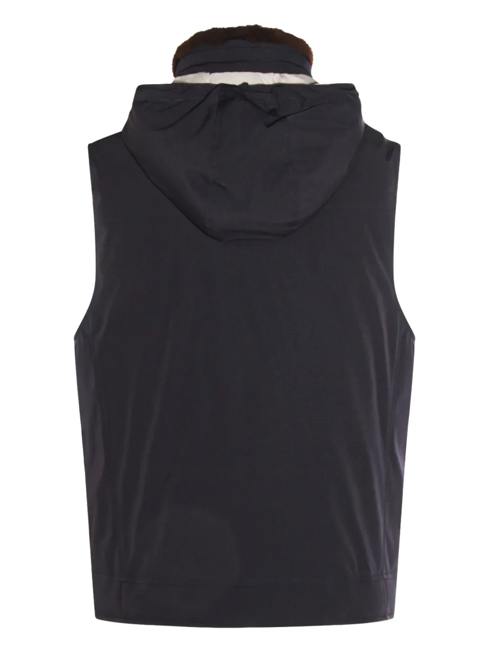 Brunello Cucinelli hooded shearling-trimmed gilet | Waistcoats & Gilets | Image 2